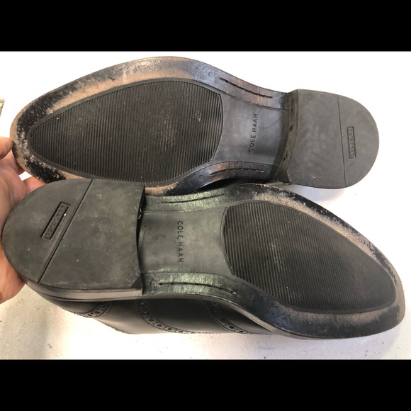 Cole Haan Black Leather Wingtip Oxfords Size 9W main image 5